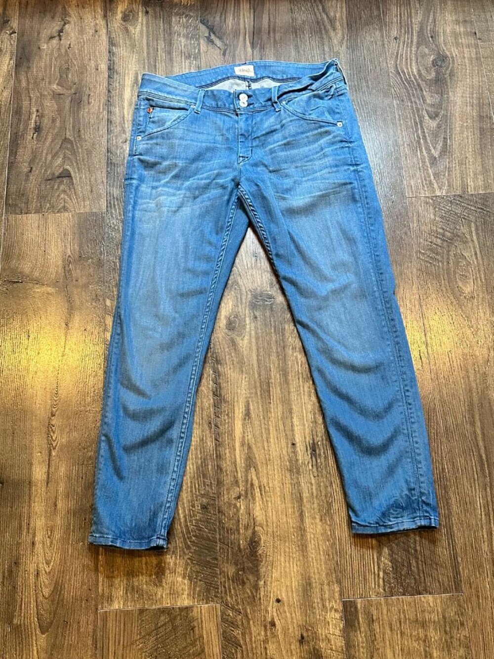 GUC Women's HUDSON Flap Skinny Stretch Jeans, Logo, Made in USA, Size: 31